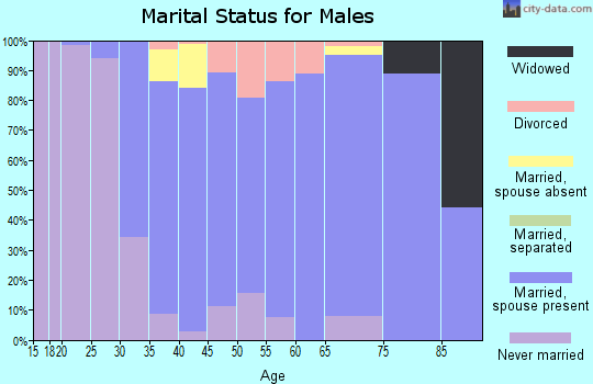 Zip code 21666 marital status for males