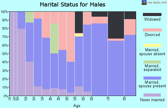 Zip code 21750 marital status for males