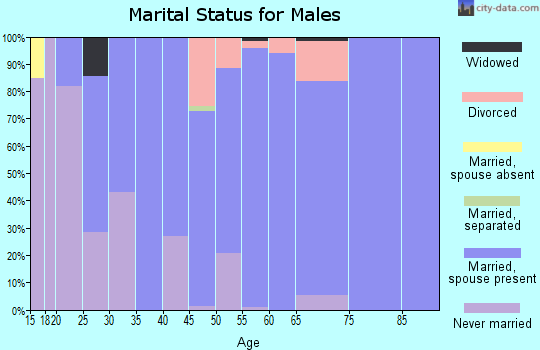 Zip code 21756 marital status for males