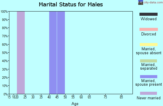 Zip code 21762 marital status for males