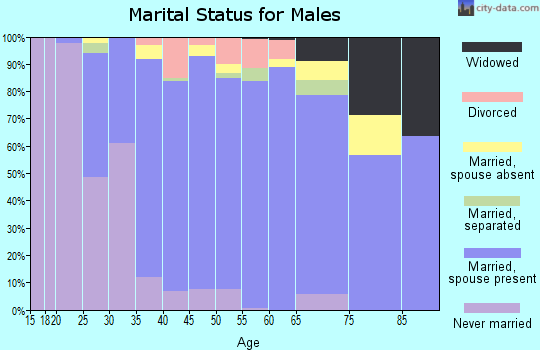 Zip code 21769 marital status for males
