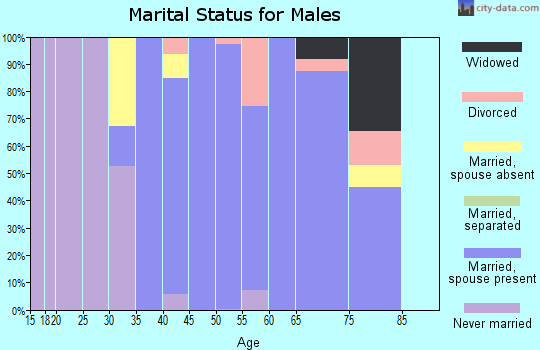 Zip code 21770 marital status for males