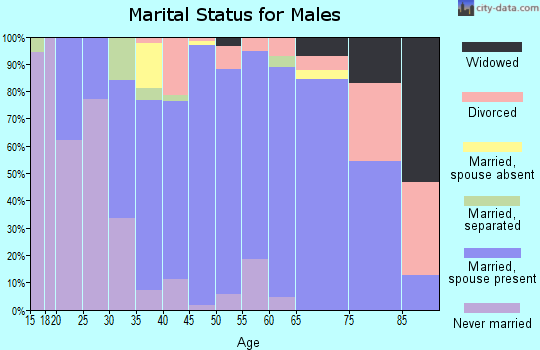 Zip code 21776 marital status for males