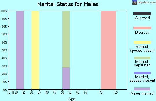 Zip code 21862 marital status for males
