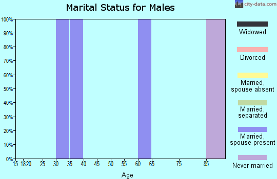 Zip code 21920 marital status for males