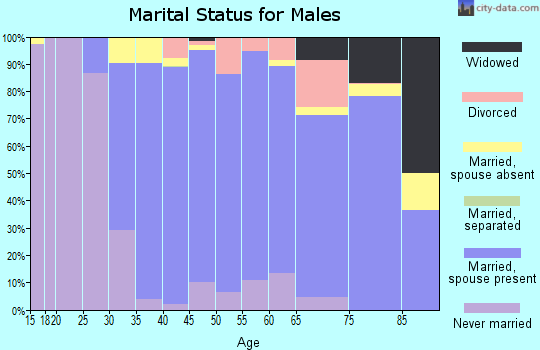 Zip code 22308 marital status for males