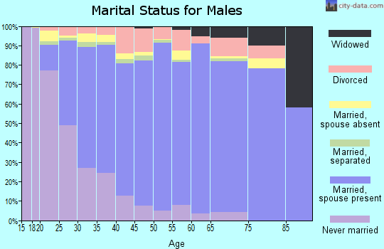 Zip code 22554 marital status for males