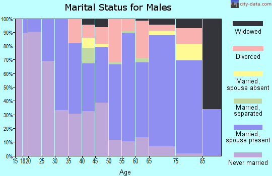 Zip code 22560 marital status for males