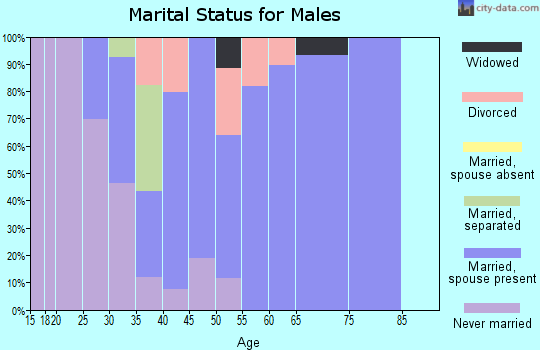Zip code 22644 marital status for males