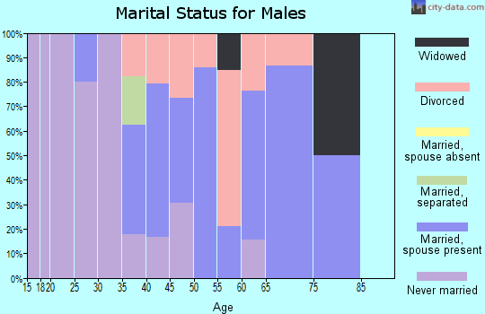 Zip code 22652 marital status for males