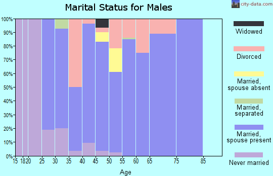 Zip code 22660 marital status for males