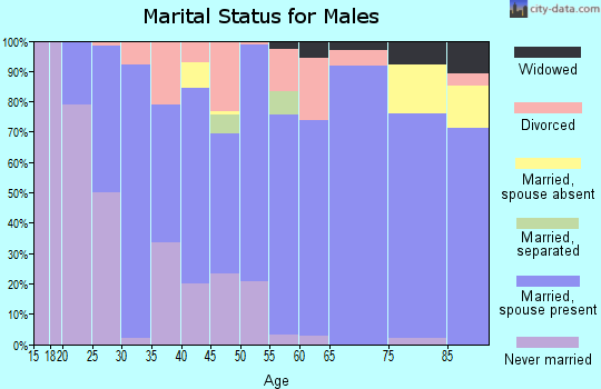Zip code 22824 marital status for males