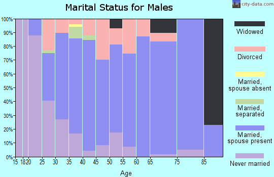 Zip code 22827 marital status for males
