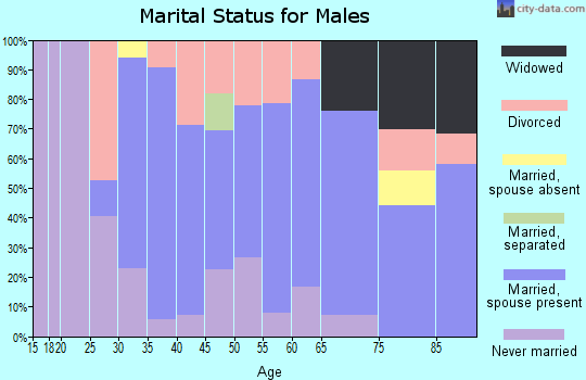 Zip code 22844 marital status for males