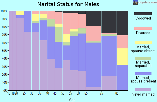 Zip code 23222 marital status for males