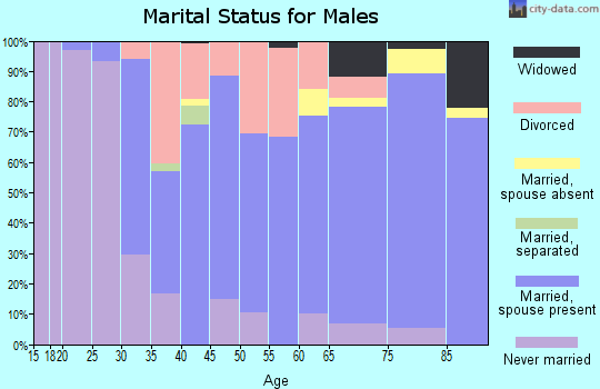 Zip code 24954 marital status for males