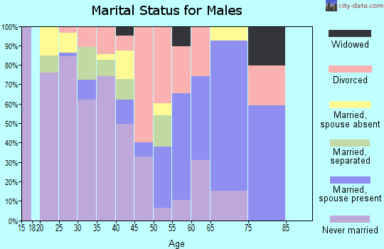 Zip code 27212 marital status for males