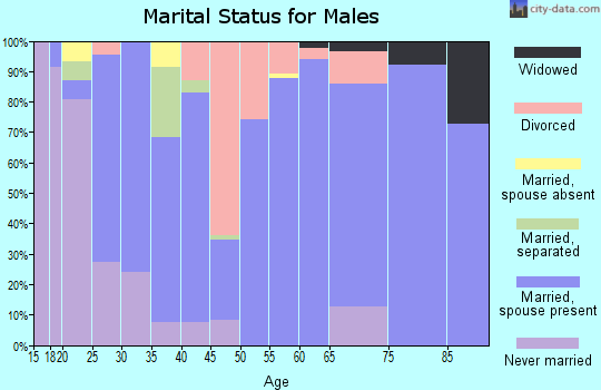 Zip code 27542 marital status for males