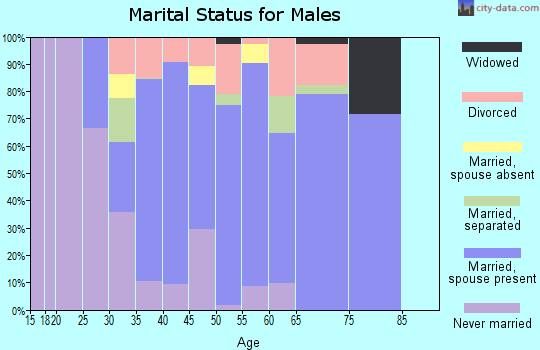 Zip code 27572 marital status for males