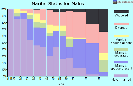 Zip code 27701 marital status for males