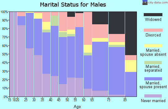 Zip code 27704 marital status for males