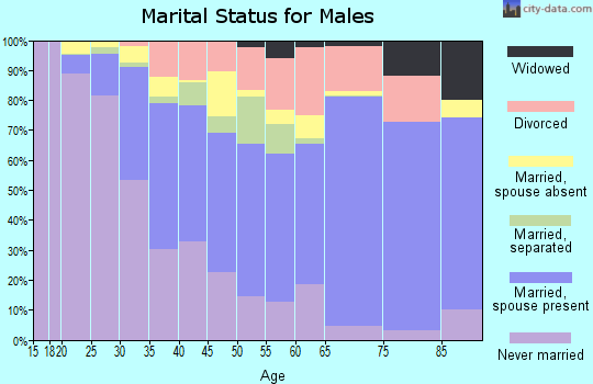 Zip code 27707 marital status for males