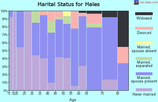 Zip code 27828 marital status for males