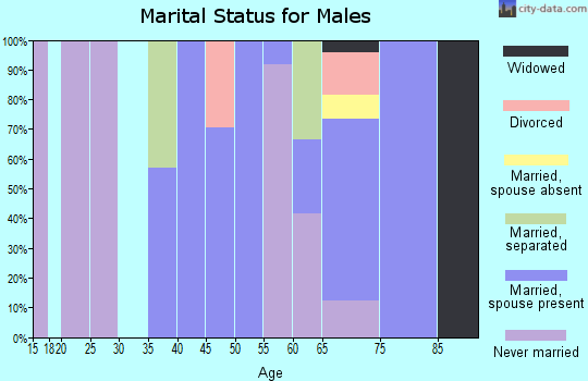 Zip code 27840 marital status for males