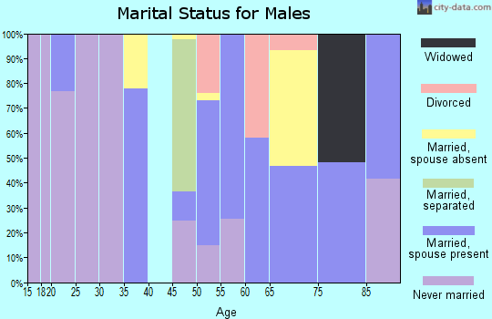 Zip code 27857 marital status for males