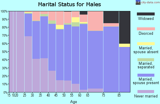 Zip code 27858 marital status for males