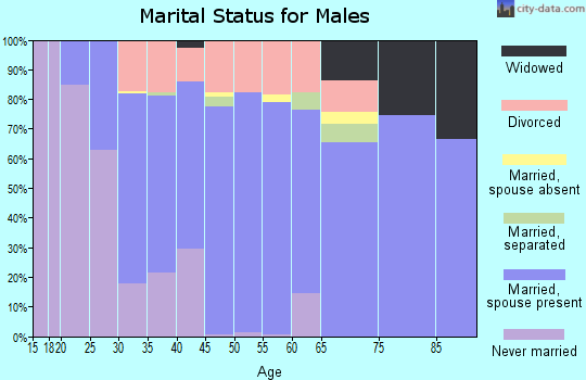 Zip code 27863 marital status for males