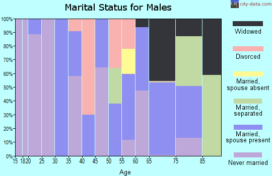 Zip code 27924 marital status for males