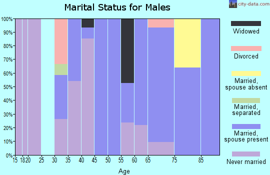 Zip code 27979 marital status for males