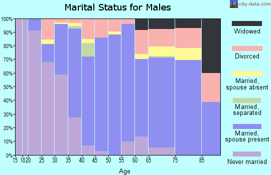 Zip code 28657 marital status for males