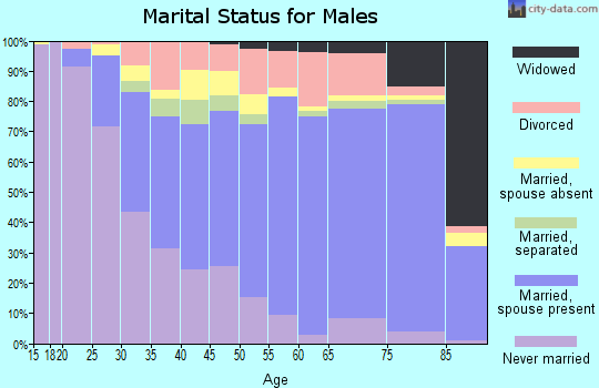 Zip code 29223 marital status for males