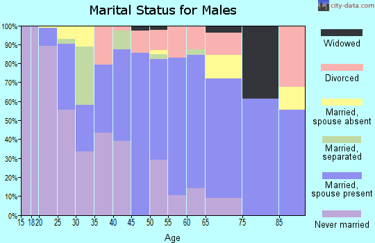 Zip code 29620 marital status for males