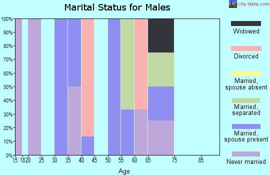 Zip code 29826 marital status for males