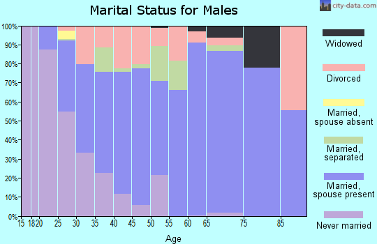 Zip code 30054 marital status for males