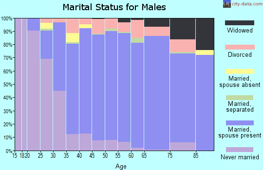 Zip code 30064 marital status for males