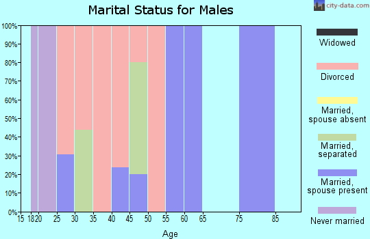 Zip code 30070 marital status for males
