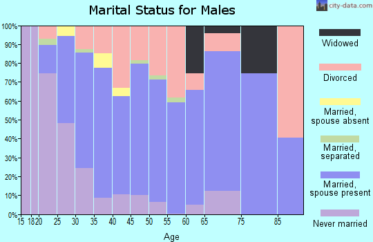 Zip code 30103 marital status for males