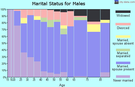 Zip code 30110 marital status for males