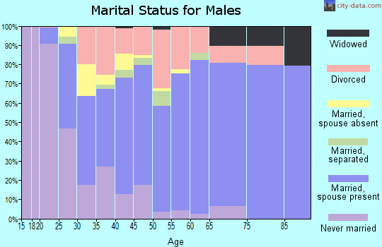 Zip code 30116 marital status for males