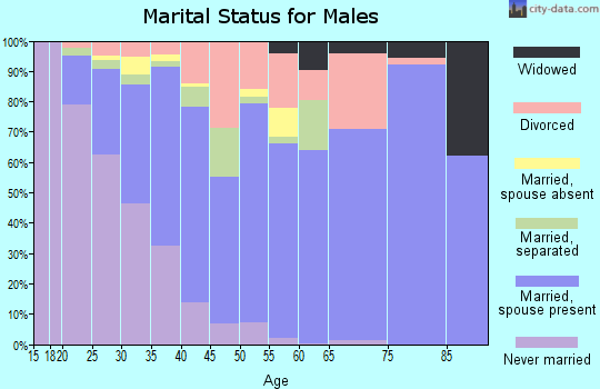 Zip code 30122 marital status for males
