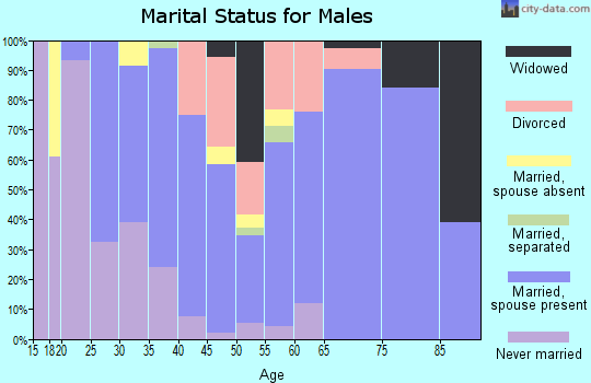 Zip code 30124 marital status for males