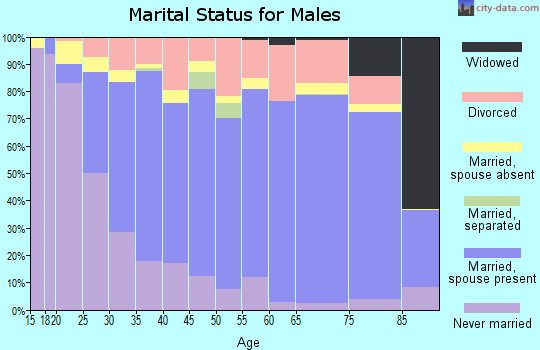 Zip code 30165 marital status for males