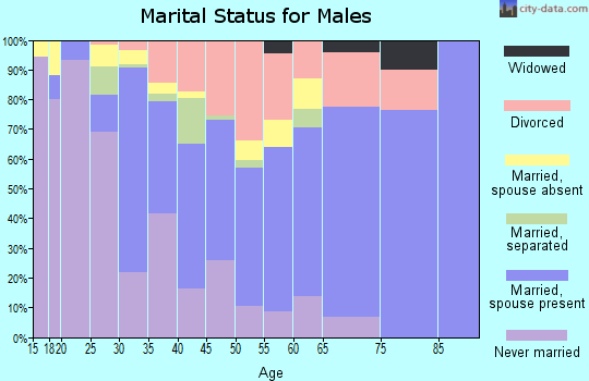 Zip code 30168 marital status for males