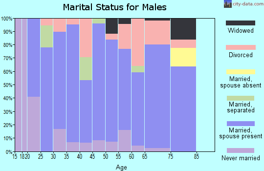 Zip code 30175 marital status for males