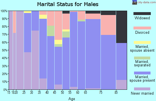 Zip code 30185 marital status for males