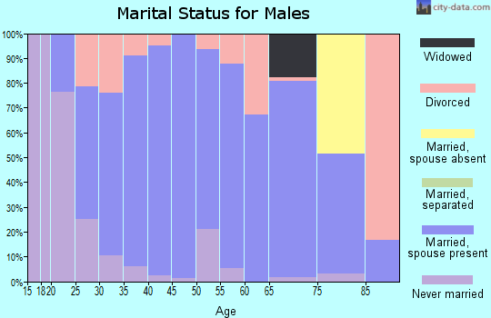 Zip code 30205 marital status for males
